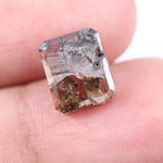 2.95 Ct brown emerald cut lab grown diamond loose stone with rich fancy color and sharp rectangular step facets for custom jewelry