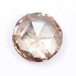 0.51 Ct Round cut White & brown lab created diamond with clean geometric step facets and elegant sparkle
