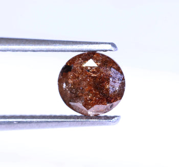 0.86 Carat Natural Brown Color Round Cut Salt And Pepper Diamond