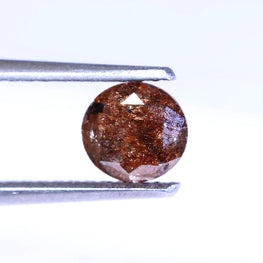 0.86 Carat Natural Brown Color Round Cut Salt And Pepper Diamond
