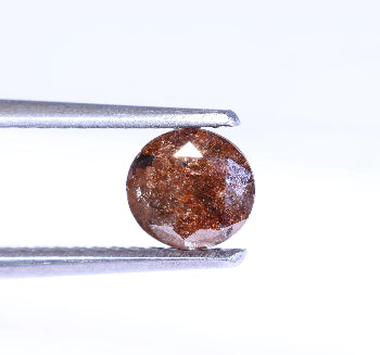 0.86 Carat Natural Brown Color Round Cut Salt And Pepper Diamond