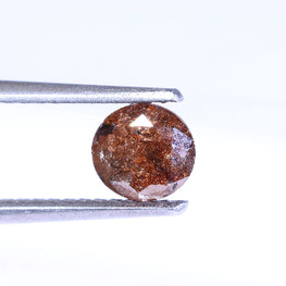 0.86 Carat Natural Brown Color Round Cut Salt And Pepper Diamond
