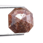 1.54 ct natural brown Asscher cut loose diamond with step facets for custom ring pendant and fine jewelry making