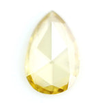 0.41 Ct pear cut yellow lab grown diamond with bright fancy color and elegant teardrop shape, loose diamond stone for custom jewelry design. 