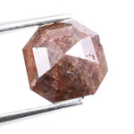 1.54 ct natural brown Asscher cut loose diamond with step facets for custom ring pendant and fine jewelry making