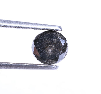 0.85 Carat Natural Round Cut Salt And Pepper Loose Diamond For Ring