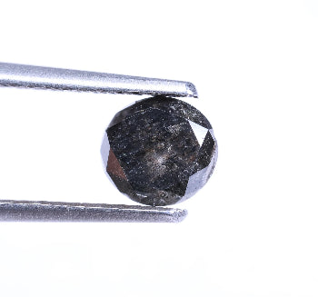 0.85 Carat Natural Round Cut Salt And Pepper Loose Diamond For Ring