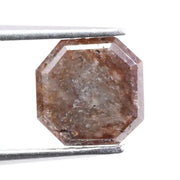 1.54 ct natural brown Asscher cut loose diamond with step facets for custom ring pendant and fine jewelry making