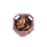 0.37 Ct Asscher Cut Brown Fancy Natural Earth Mined Antique Shape Loose Diamond for Wedding Jewelry and Custom Engagement Ring