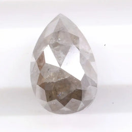 1.94 Ct pear cut gray natural diamond loose stone with elegant shape and brilliance for engagement ring or custom jewelry