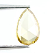 0.41 Ct pear cut yellow lab grown diamond with bright fancy color and elegant teardrop shape, loose diamond stone for custom jewelry design. 