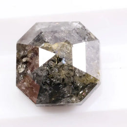 1.53 Ct Asscher cut black diamond loose stone with deep fancy color, ideal for engagement ring and custom fine jewelry