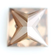 0.45 Ct brown square cut lab grown diamond with rich earthy color and modern geometric shape, loose diamond stone for custom jewelry making. 