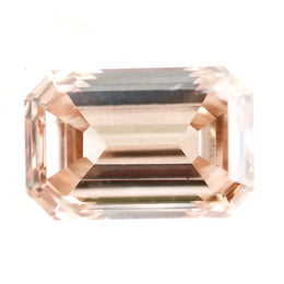 0.60 Ct brown emerald cut lab grown diamond with elegant step cut facets and rich earthy tone, loose fancy diamond for custom jewelry design. 