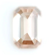 0.60 Ct brown emerald cut lab grown diamond with elegant step cut facets and rich earthy tone, loose fancy diamond for custom jewelry design. 