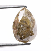 1.50 ct pear cut brown diamond loose stone with natural fancy color sparkle for custom engagement ring jewelry design
