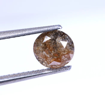 1.20 Carat Natural Brown Color Round Shape Salt And Pepper Diamond