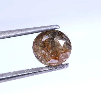 1.20 Carat Natural Brown Color Round Shape Salt And Pepper Diamond