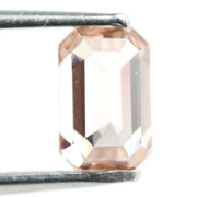 0.60 Ct brown emerald cut lab grown diamond with elegant step cut facets and rich earthy tone, loose fancy diamond for custom jewelry design. 