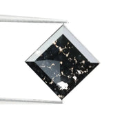 Premium lab-grown black diamond with a brilliant square cut, perfect for eco-conscious jewelry lovers seeking sustainable, conflict-free gemstones.
