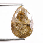 1.50 ct pear cut brown diamond loose stone with natural fancy color sparkle for custom engagement ring jewelry design
