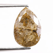 1.50 ct pear cut brown diamond loose stone with natural fancy color sparkle for custom engagement ring jewelry design
