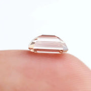 0.60 Ct brown emerald cut lab grown diamond with elegant step cut facets and rich earthy tone, loose fancy diamond for custom jewelry design. 