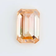 0.67 Ct brown emerald cut lab grown diamond with elegant step cut facets and rich warm tone, loose fancy diamond for custom jewelry making. 