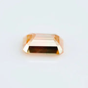 0.67 Ct brown emerald cut lab grown diamond with elegant step cut facets and rich warm tone, loose fancy diamond for custom jewelry making. 