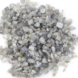 grey natural diamond fragments in raw irregular form for jewelry crafting