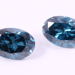 0.94 Carat Lab Grown Diamond Vivid Blue Oval Shape Loose Lab Diamond