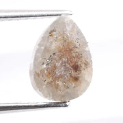 1.23 ct pear cut pink peach lab grown diamond loose stone with brilliant sparkle for engagement ring or fine jewelry design