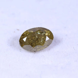 0.49 Carat Natural Yellow Color Round Cut Salt And Pepper Diamond