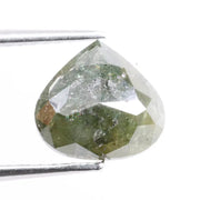 1.81 ct natural green pear cut diamond loose gemstone with brilliant sparkle for luxury custom jewelry design