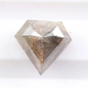 1.45 ct pentagon  cut natural gray diamond loose gemstone with sharp faceting for custom ring and fine jewelry making