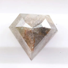 1.45 ct pentagon  cut natural gray diamond loose gemstone with sharp faceting for custom ring and fine jewelry making