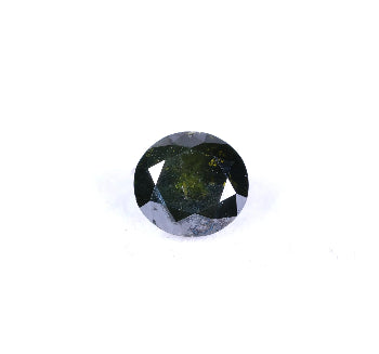 0.36 Carat Natural Green Color Round Cut Salt And Pepper Diamond