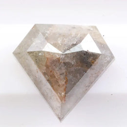 1.45 ct pentagon  cut natural gray diamond loose gemstone with sharp faceting for custom ring and fine jewelry making