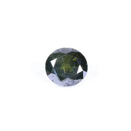 0.36 Carat Natural Green Color Round Cut Salt And Pepper Diamond