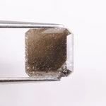 1.67 Ct fancy brown emerald cut lab grown diamond loose stone with warm sparkle and structured facets