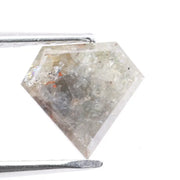 1.45 ct pentagon  cut natural gray diamond loose gemstone with sharp faceting for custom ring and fine jewelry making