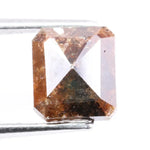 1.19 Ct emerald cut brown diamond loose gemstone with elegant step facets for engagement ring or custom fine jewelry