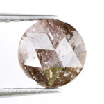 brown colour diamond 0.86 carat round diamond ring natural