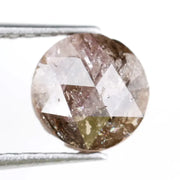 brown colour diamond 0.86 carat round diamond ring natural