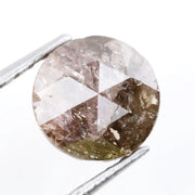 brown colour diamond 0.86 carat round diamond ring natural