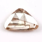 1.00 Ct brown and white trillion cut lab grown diamond loose stone with sharp triangular facets, ideal for engagement rings and modern designer jewelry.