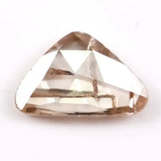 1.00 Ct brown and white trillion cut lab grown diamond loose stone with sharp triangular facets, ideal for engagement rings and modern designer jewelry.