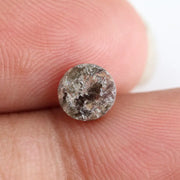brown colour diamond 0.86 carat round diamond ring natural