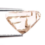 1.00 Ct brown and white trillion cut lab grown diamond loose stone with sharp triangular facets, ideal for engagement rings and modern designer jewelry.