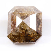 1.52 Ct asscher cut brown natural diamond loose stone with step facets for engagement ring or fine jewelry design